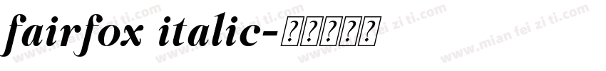 fairfox italic字体转换